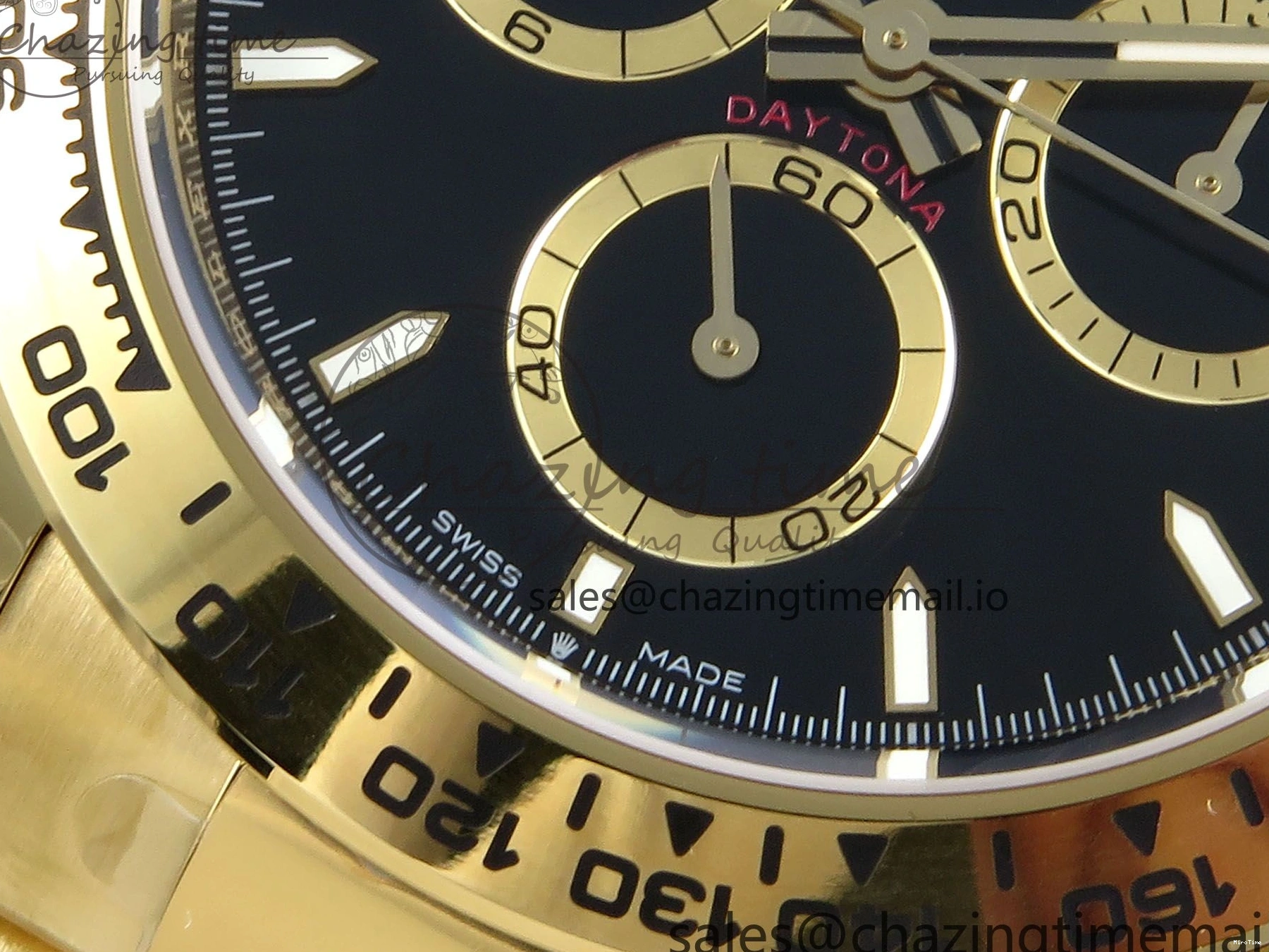 MiroTime 0123 TimelessDesign Daytona 126508 APSF 1:1 Best Edition Black Dial on YG Braclet SH 742